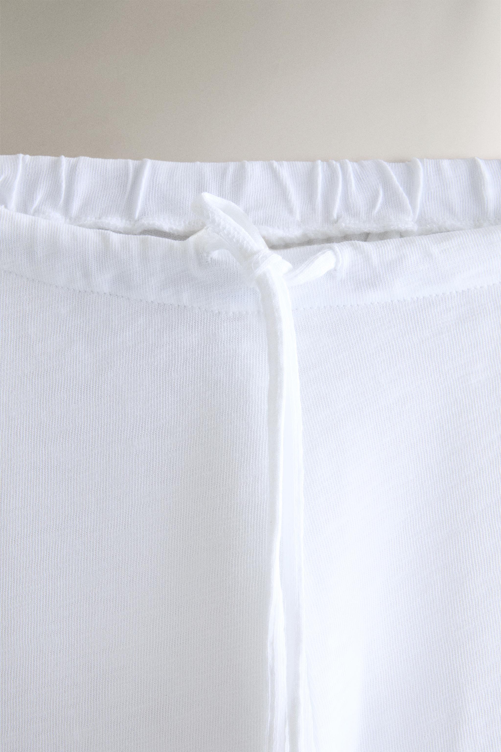WIDE-LEG COTTON TROUSERS